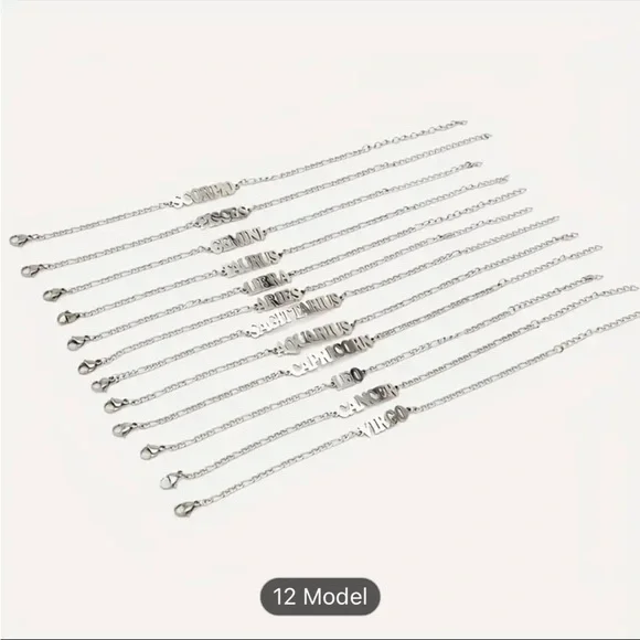 Trendy Horoscope zodiac letter bracelets One of each unisex. Stainless steel. - Picture 10 of 10